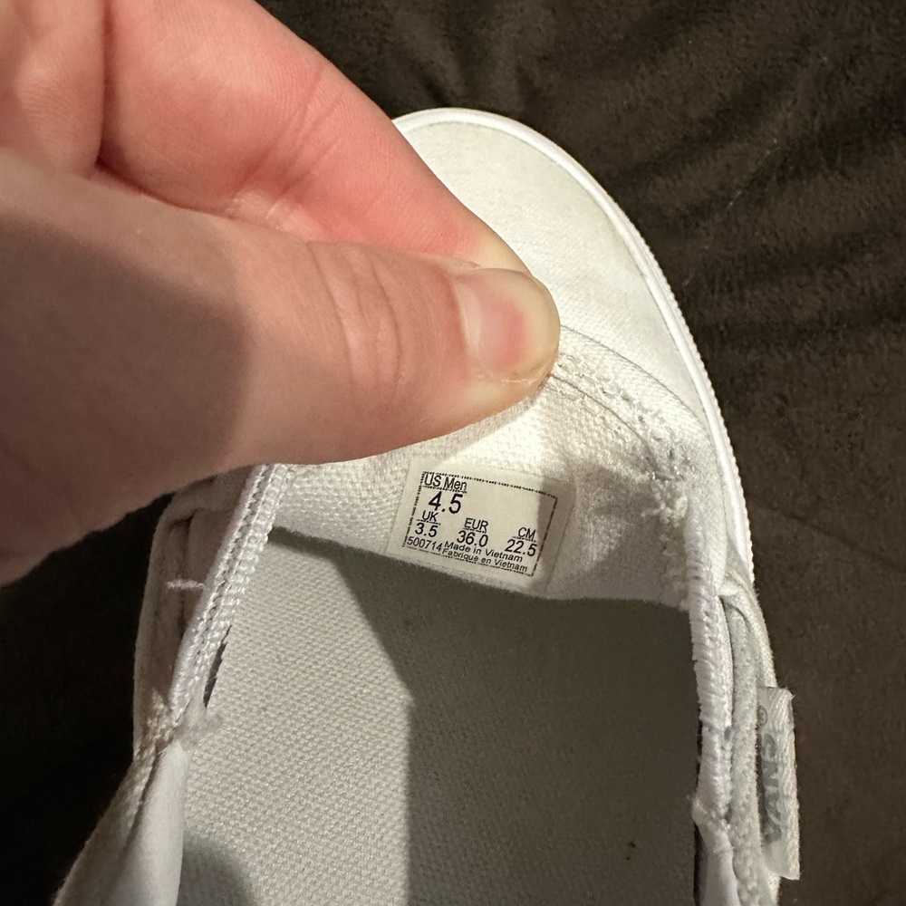 Vans White Slip-On Sneakers - Picture 3 of 5